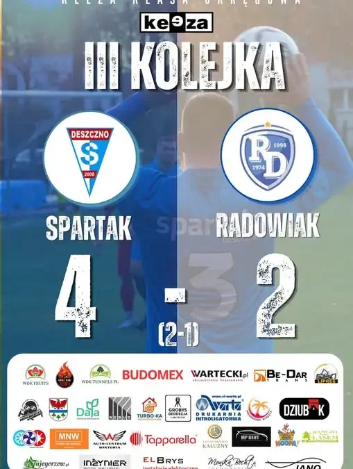Spartak Deszczno pokonuje Radowiaka Drezdenko w ligowym starciu