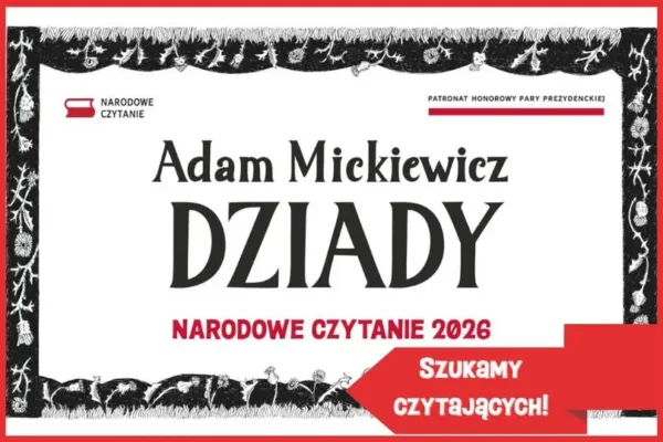 Narodowe Czytanie 2026 w Santoku: „Dziady” Mickiewicza z aktorem Marcinem Ciężkim