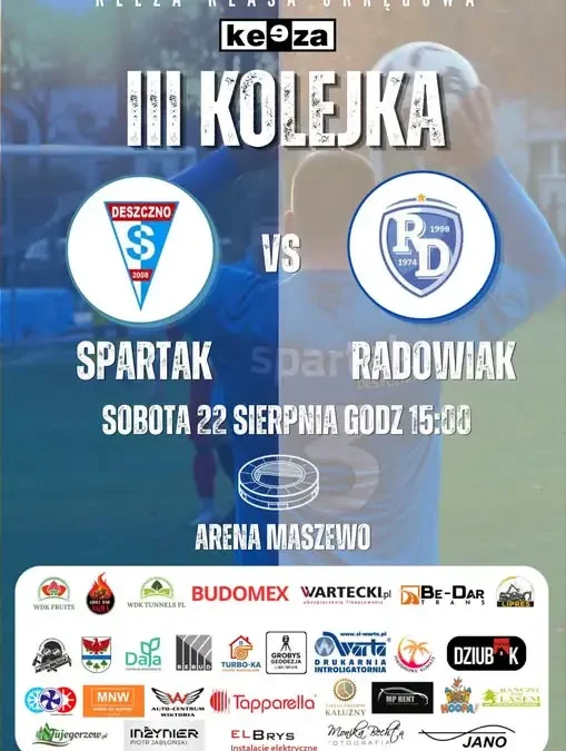 Spartak Deszczno podejmuje Radowiaka Drezdenko w 3. kolejce klasy okręgowej