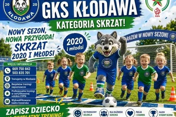 GKS Kłodawa otwiera nabór do grupy Skrzat – bezpłatne treningi dla najmłodszych
