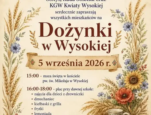 Dożynki w Wysokiej – rodzinne święto plonów z darmowymi atrakcjami