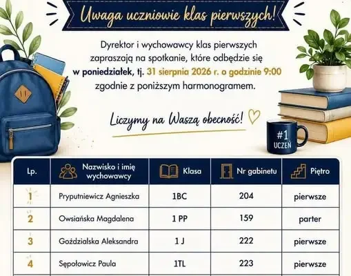 Spotkanie pierwszoklasistów w Szkole Podstawowej w Kostrzynie – 31 sierpnia