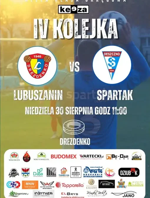 Spartak Deszczno powalczy w Drezdenku o kolejne punkty w IV kolejce