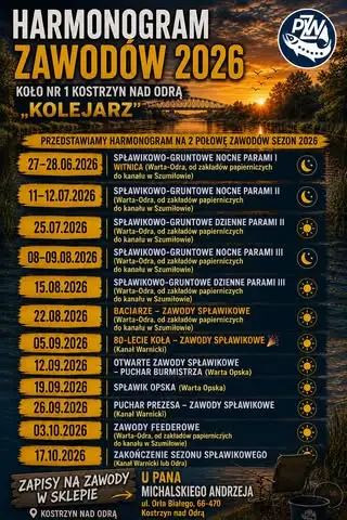Zawody spławikowe PZW nr 1 w Kostrzynie nad Odrą – dwa terminy, dwie lokalizacje