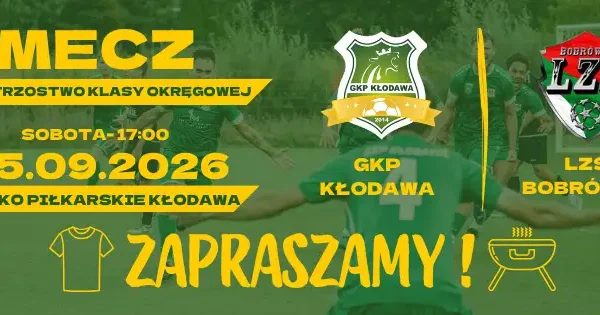 Mecz piłkarski w Kłodawie: GKP Kłodawa zagra z LZS Kłodawa Bobrówko