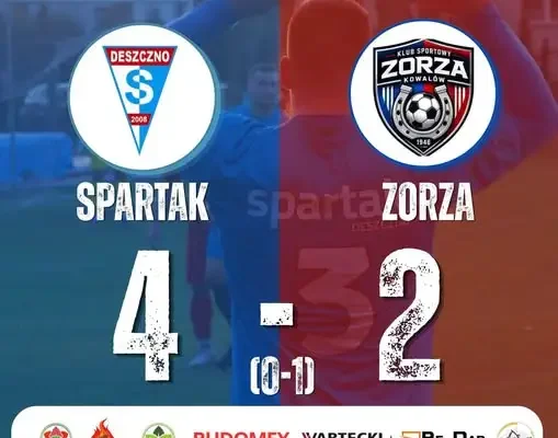 Spartak Deszczno wygrywa z Zorzą Kowalów 4:2 na własnym boisku