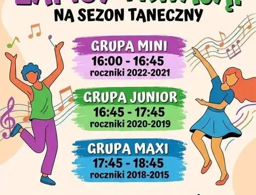 Rekrutacja uzupełniająca do Gminnego Klubu Tanecznego w Kłodawie – zapisy trwają