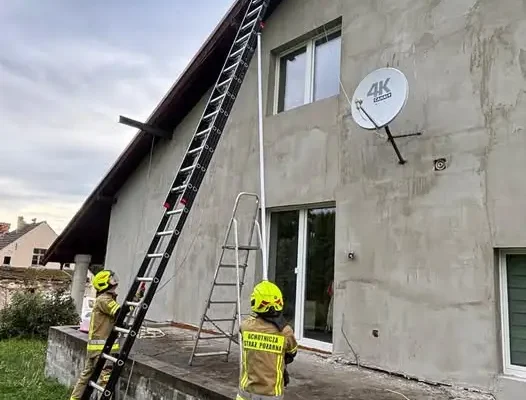 Usuwanie gniazda szerszeni w Chwalęcicach – interwencja OSP Kłodawa