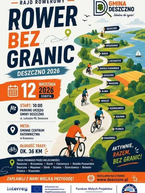 Rowerowy rajd po gminie Deszczno – 12 września ruszamy w trasę!