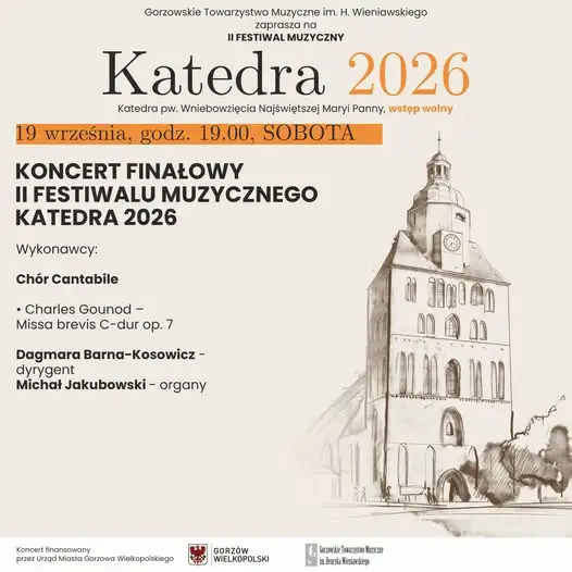 Chór Cantabile wystąpi na finałowym koncercie Festiwalu Muzycznego Katedra 2026 w Gorzowie