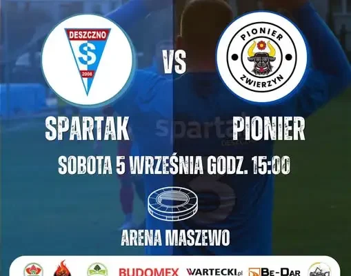 Spartak Deszczno zagra na wyjeździe z Pionierem Zwierzyn w 5. kolejce klasy okręgowej
