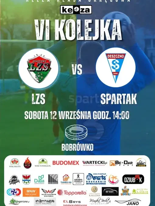Spartak Deszczno walczy o punkty w Bobrówku – 6. kolejka klasy okręgowej