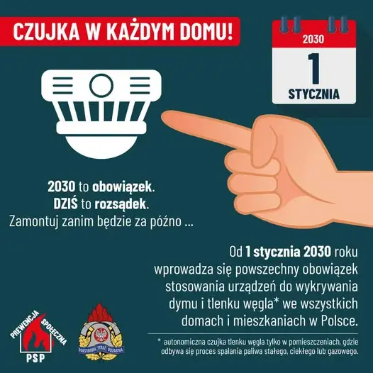 Czujka dymu i tlenku węgla — obowiązek od 2030 roku, ale już dziś warto zadbać o bezpieczeństwo