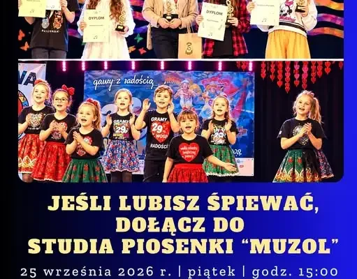 Gminny Ośrodek Kultury w Kłodawie ogłasza nabór do Studia Piosenki „Muzol”