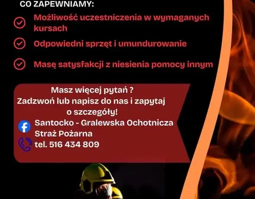 Santocko-Gralewska OSP szuka nowych strażaków ochotników