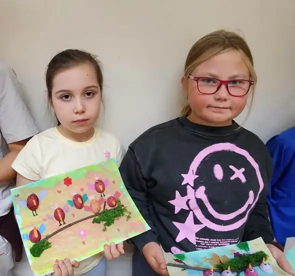 Dwa dni plastycznych warsztatów w GOK Kłodawa – dzieci tworzyły z natury