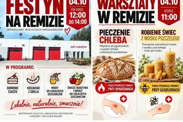 Festyn i warsztaty w remizie OSP Lubiszyn już w niedzielę