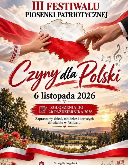 III Festiwal Piosenki Patriotycznej „Czyny dla Polski” w Kłodawie – zgłoszenia do 26 października