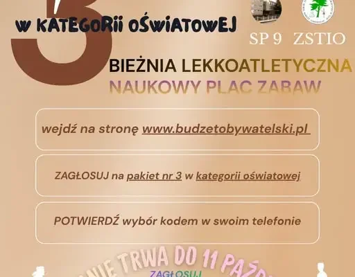 Gorzów Wielkopolski: Uczniowie walczą o bieżnię i plac zabaw w budżecie obywatelskim