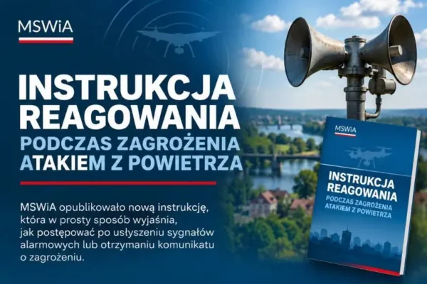 MSWiA publikuje instrukcję reagowania na atak z powietrza. Gmina Santok zachęca do zapoznania się