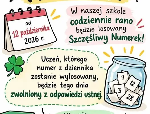 Szczęśliwy Numerek wraca do szkół – od 12 października uczniowie mogą uniknąć odpowiedzi ustnej