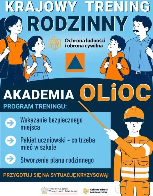 Krajowy Trening Rodzinny Akademii OLiOC – bezpłatne szkolenie z bezpieczeństwa dla całych rodzin