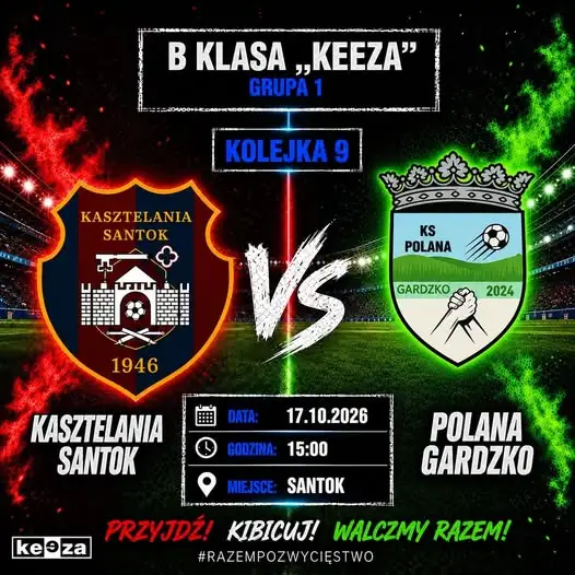 Kasztelania Santok żegna jesień przed własną publicznością. W sobotę mecz z Polaną Gardzko
