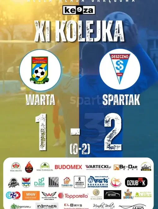 Spartak Deszczno wygrywa na wyjeździe z Wartą Słońsk 2:1