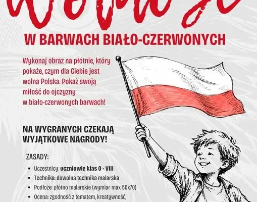 Konkurs plastyczny „Wolność w barwach biało-czerwonych” w Witnicy