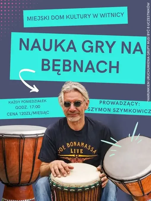 Witnica stawia na rytm – rusza nabór na zajęcia gry na bębnach