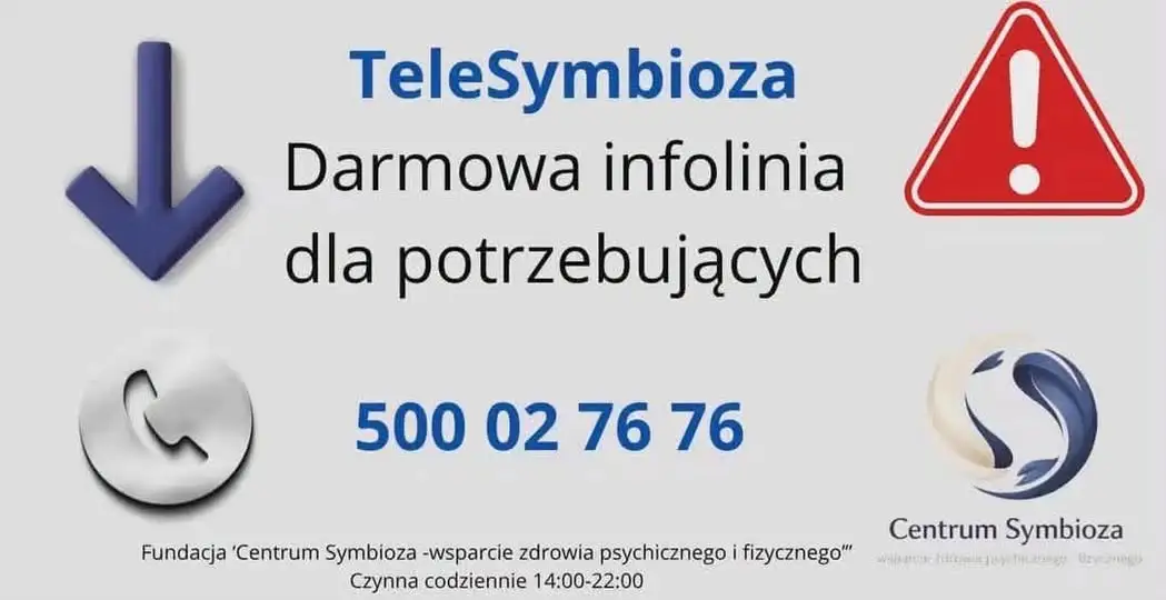 Fundacja Centrum Symbioza uruchamia bezpłatną infolinię wsparcia psychologicznego