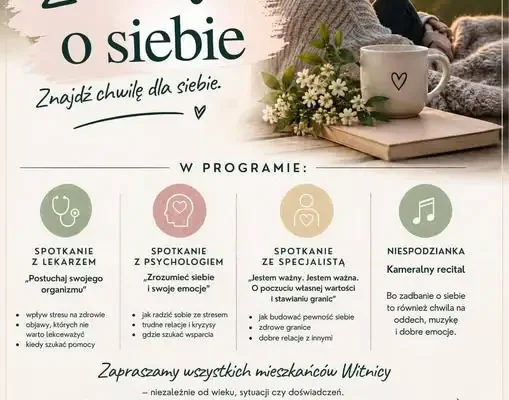 Witnica: spotkanie „Zadbaj o siebie – bo jesteś ważny!” już 27 października
