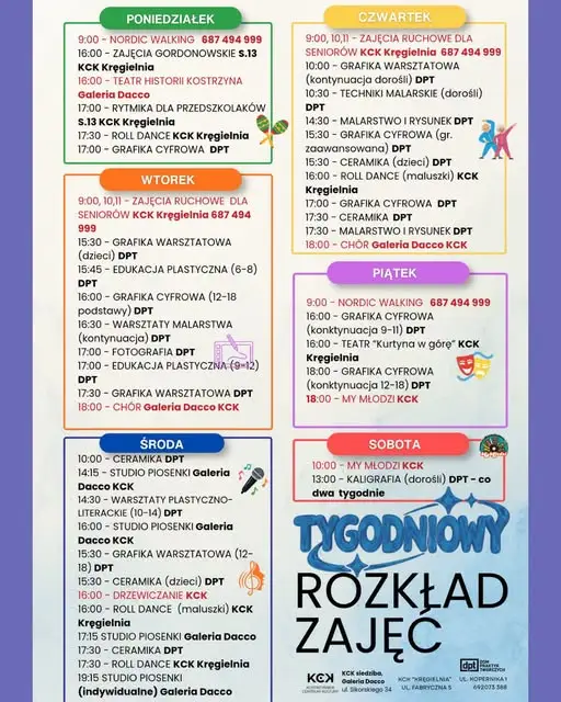 Nowy rozkład zajęć w KCK na sezon 2026/27 – sprawdź, co przygotowano