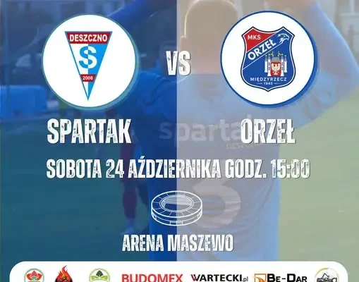Spartak Deszczno podejmie Orła Międzyrzecz w XII kolejce klasy okręgowej
