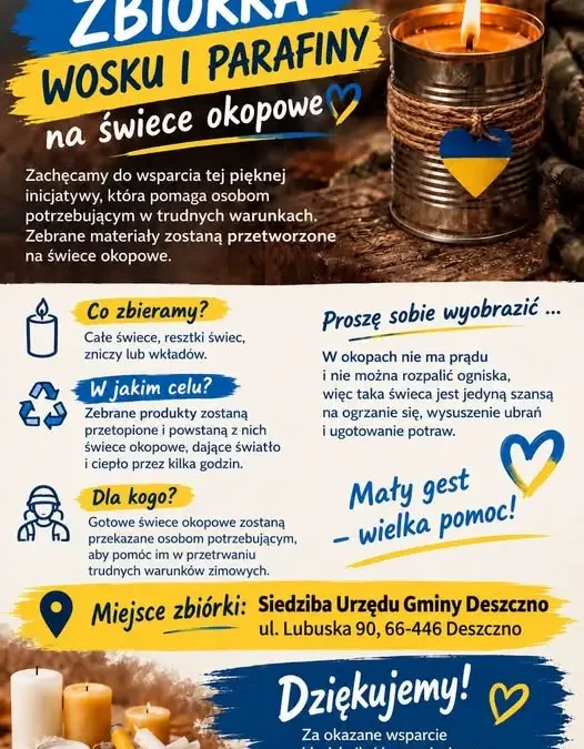 Zbiórka wosku i parafiny na świece okopowe – dołącz do akcji!