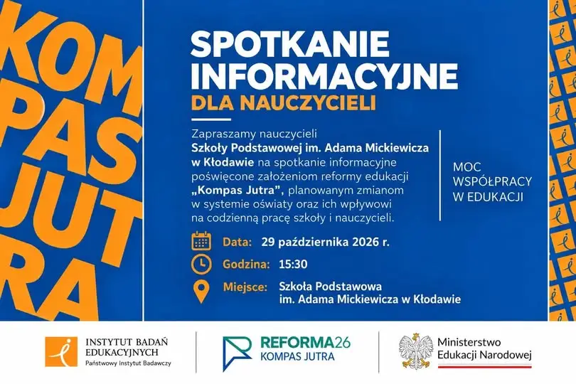 Kłodawa: nauczyciele SP im. Adama Mickiewicza dyskutują o reformie „Kompas Jutra”