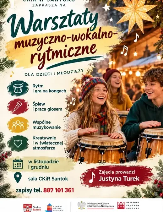 Muzyczne warsztaty w Santoku – zapisy trwają, finał na Jarmarku w Starym Polichnie
